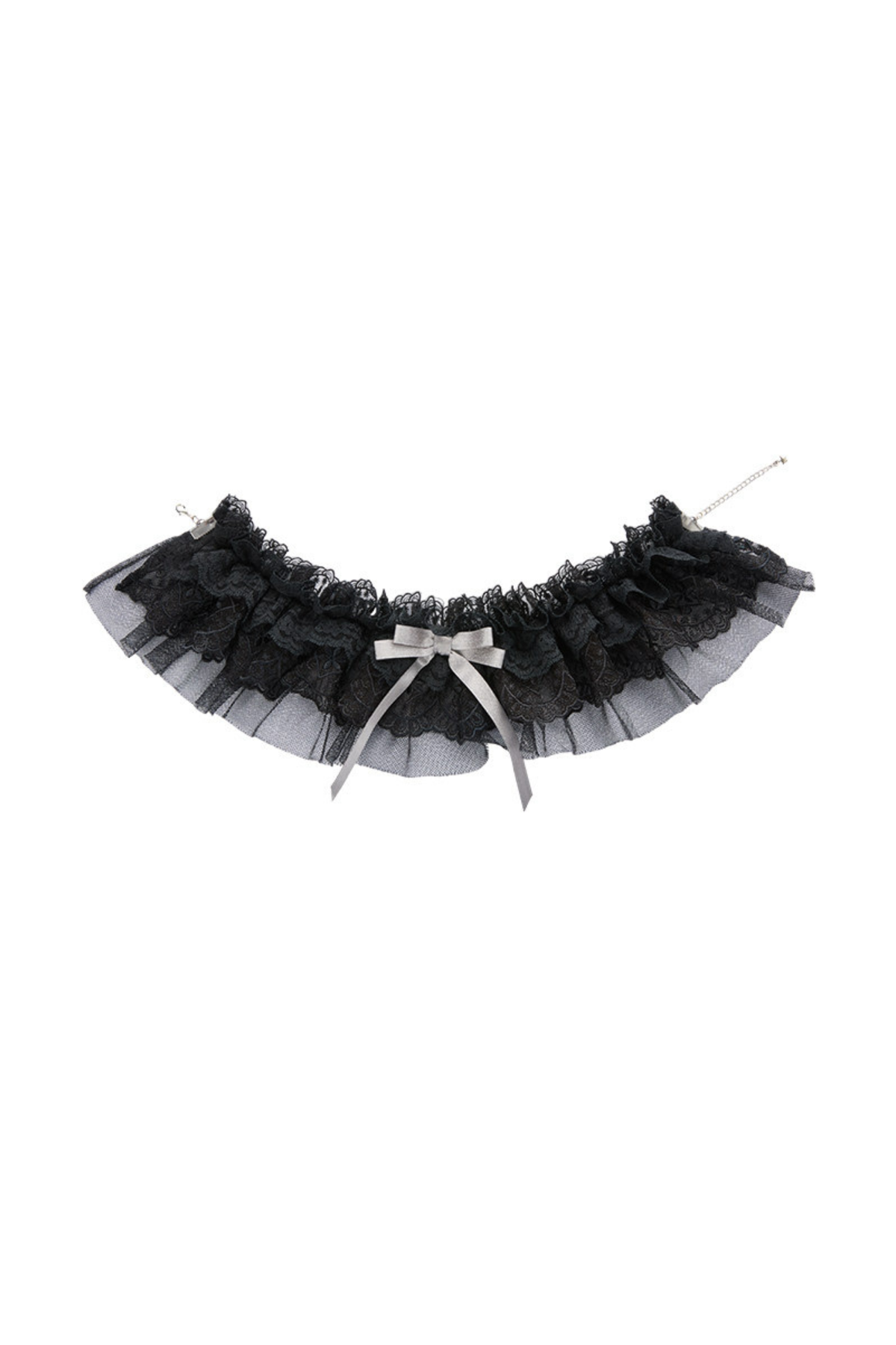 【Reservation Deadline February 28】Dark Silver Lace Lolita Dress + BNT + Neck Accessories Neck Accessories Free