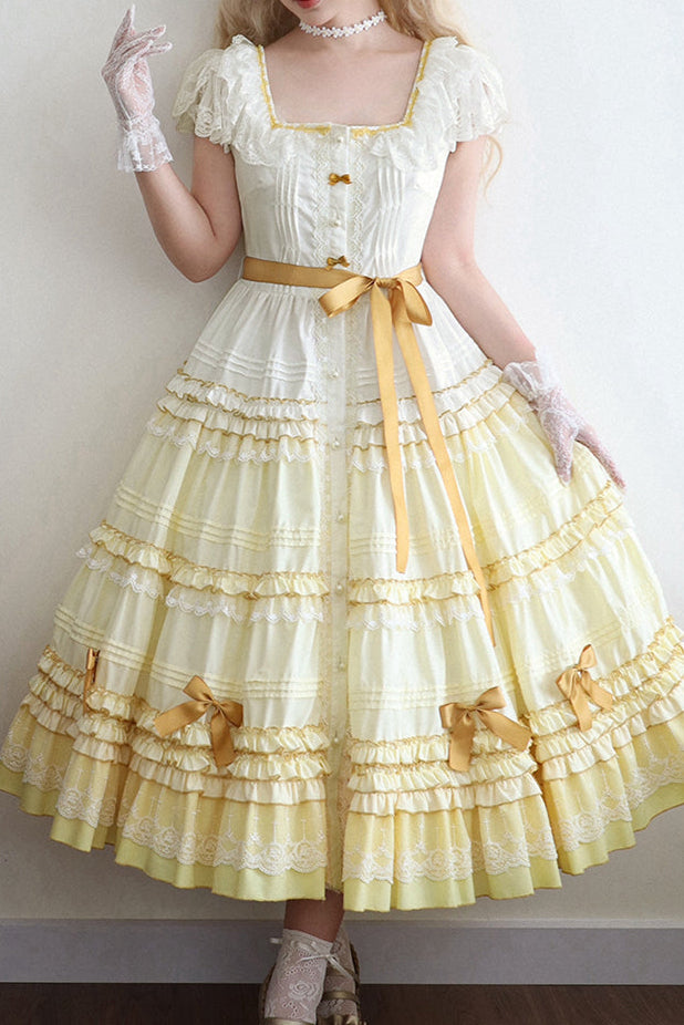 Forest Garden Overlapping Retro Dress