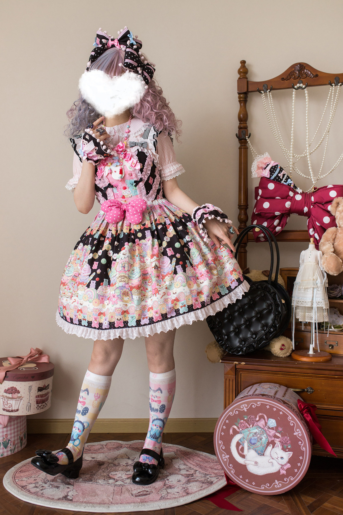 Sweetheart Candy Suspender Skirt + Jumper Skirt