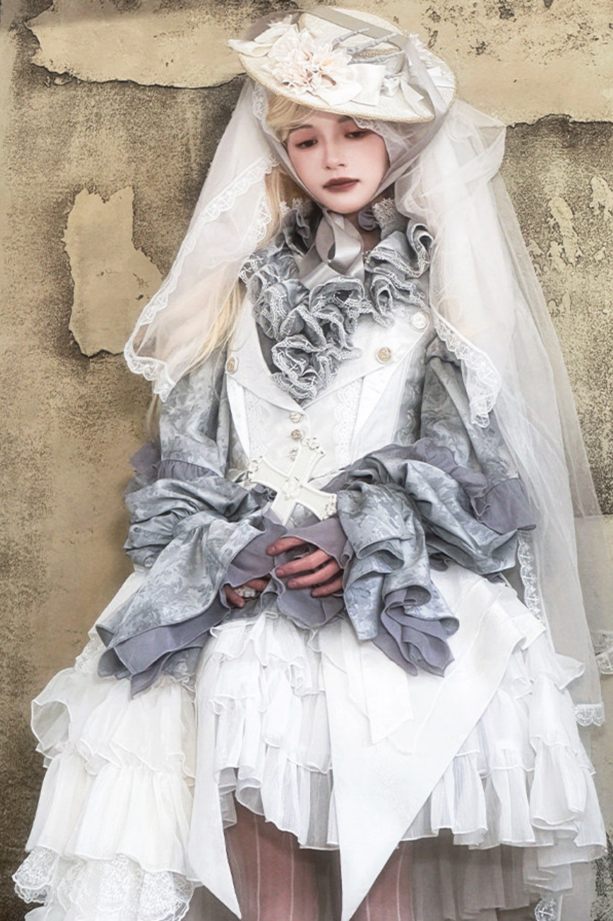 Fishbone Bustier Lolita Skirt + Shirt + Vest + Tail + Pants