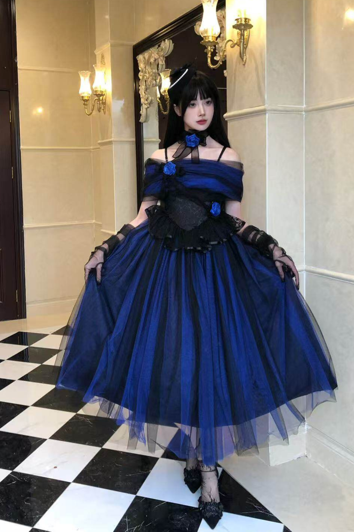 Klein Blue Shimmer Lolita Dress