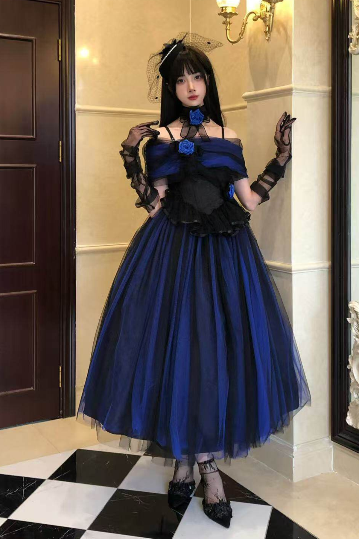 Klein Blue Shimmer Lolita Dress