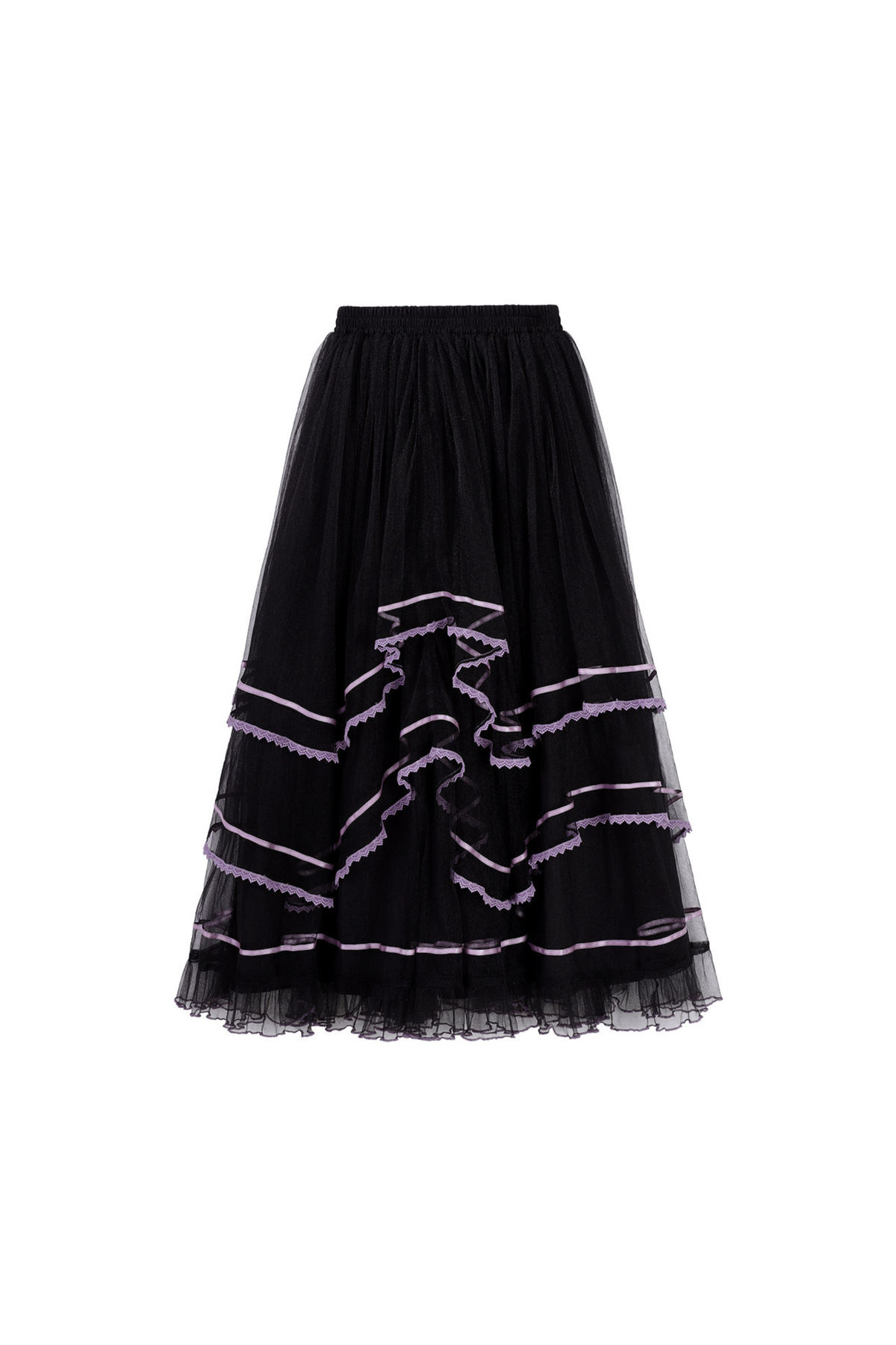 Purple Silk Cross Collar Dress Skirt