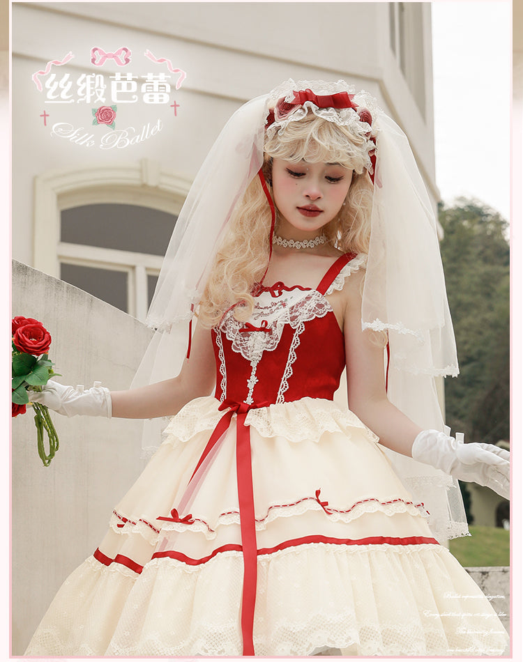 Silk Satin Ballet Lace Mesh Lolita Dress