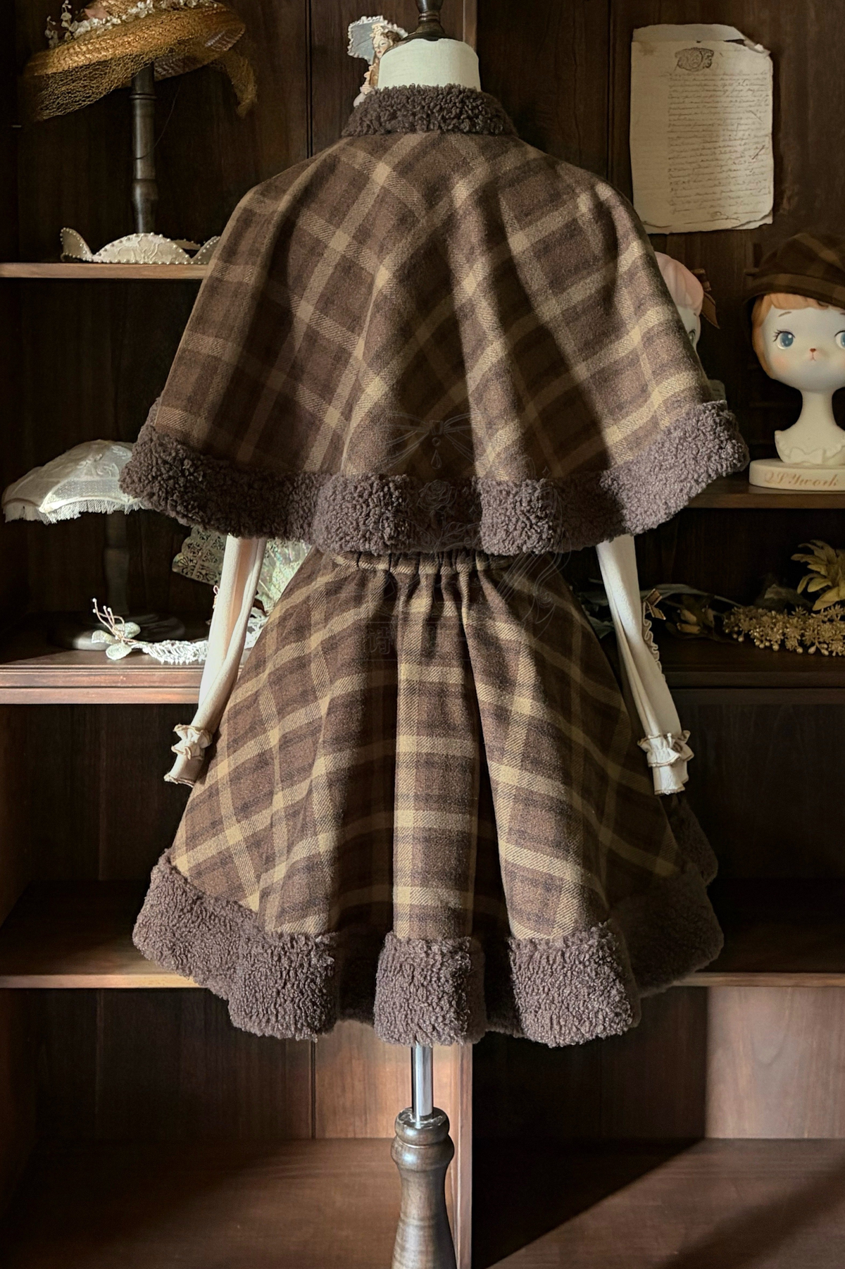 【February 28 Reservation Deadline】Doll Check Lolita Cape + Dress + Skirt + Tops