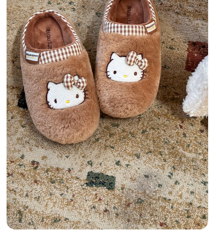 cute kitty winter cotton slippers