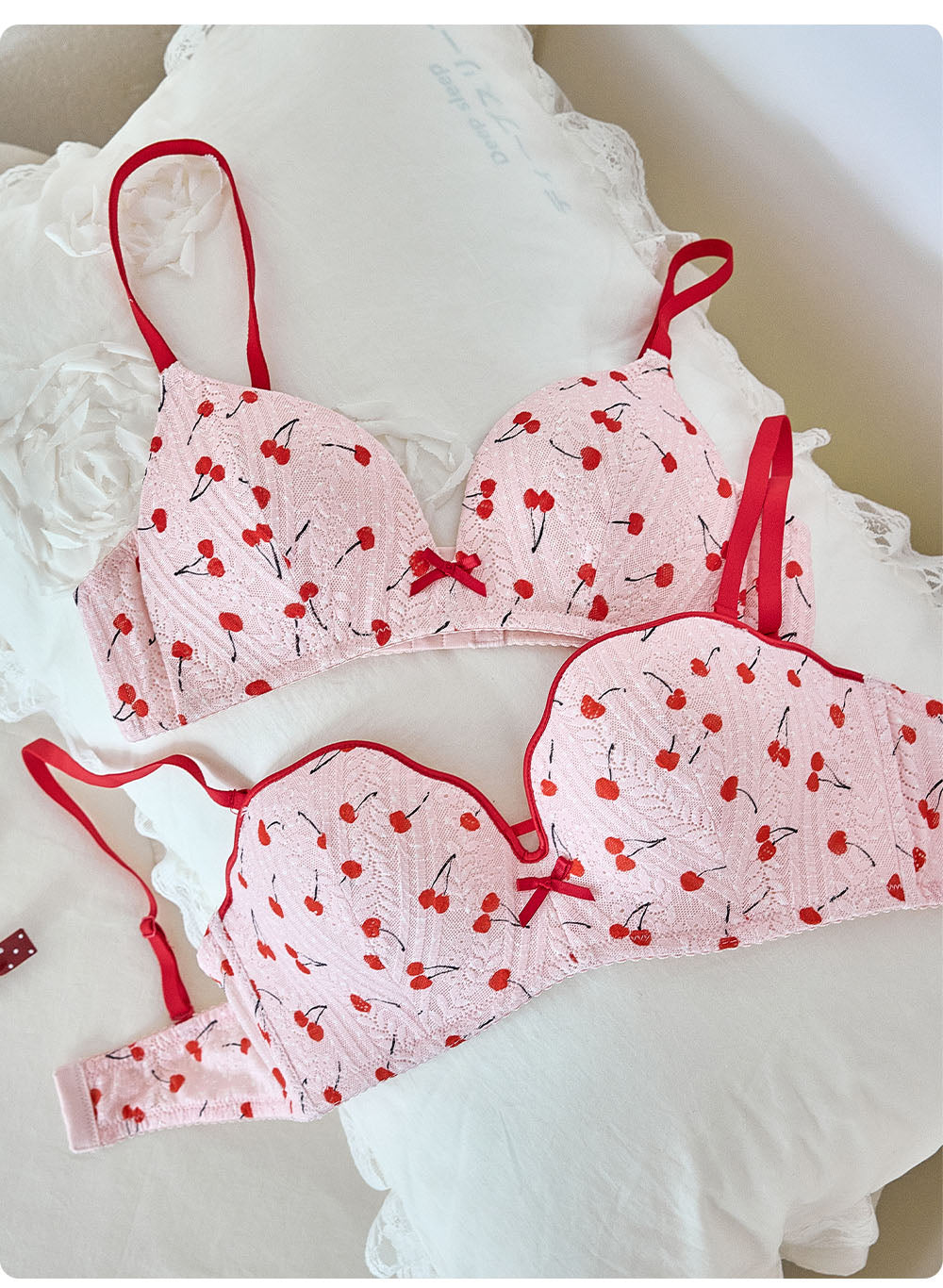 cherry red kawaii lingerie