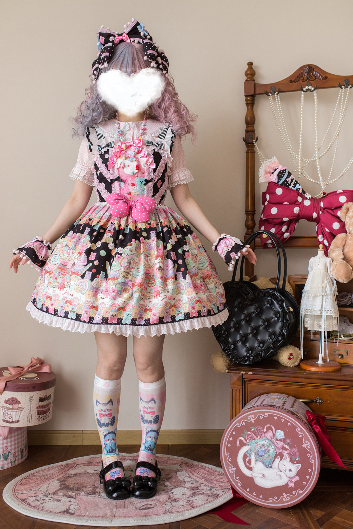 Sweetheart Candy Suspender Skirt + Jumper Skirt