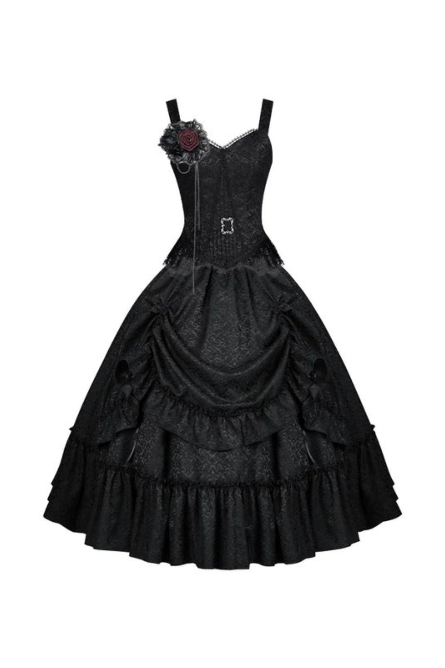 Gothic Corset Tops + Short Coat + Horse + Curtain + Skirt + Flower + Bonnet