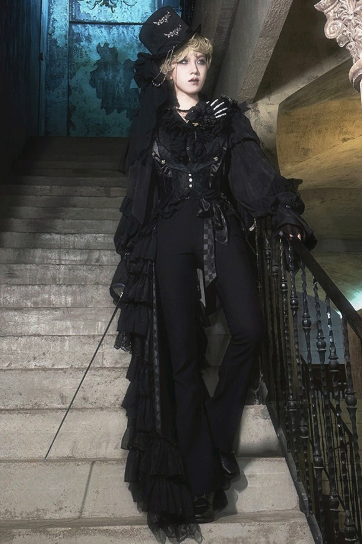 Fishbone Bustier Lolita Skirt + Shirt + Vest + Tail + Pants