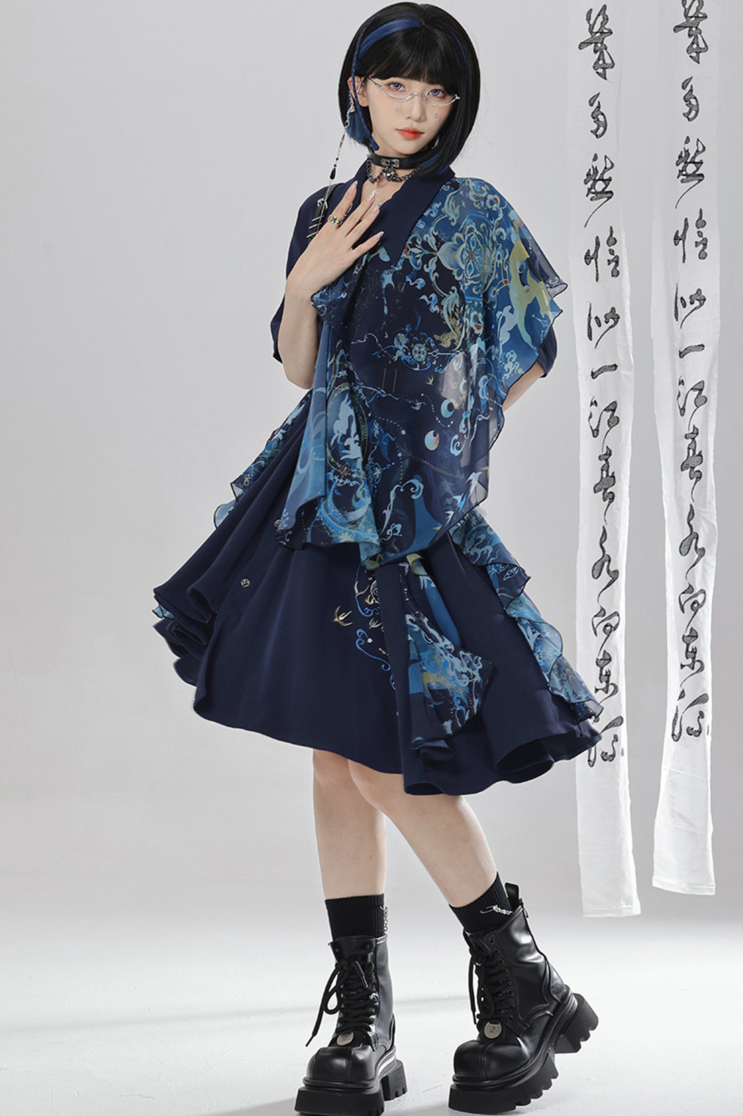 Chinese Embroidery Dress + Belt + Girdle