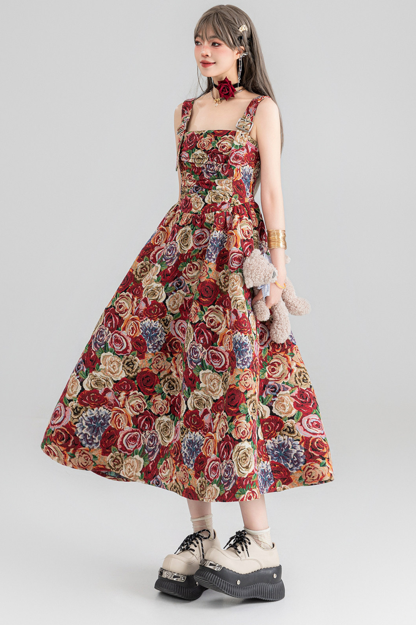 Jacquard Antique Painting Dress + Shirt