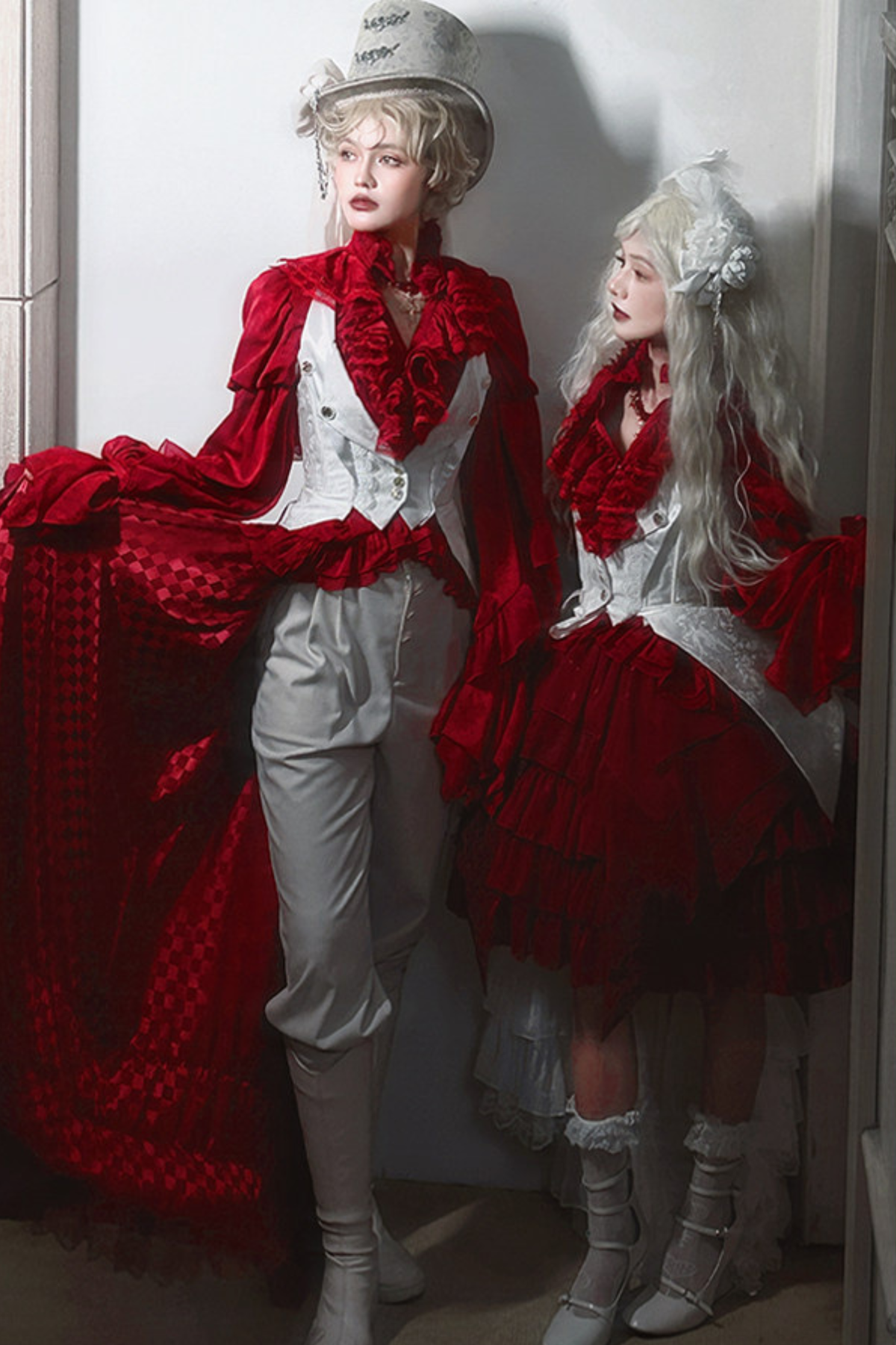 Fishbone Bustier Lolita Skirt + Shirt + Vest + Tail + Pants