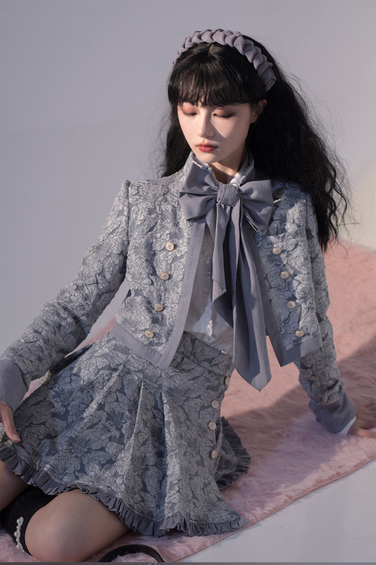 Golden Years Oil Painting Vest + Jacket + Skirt
