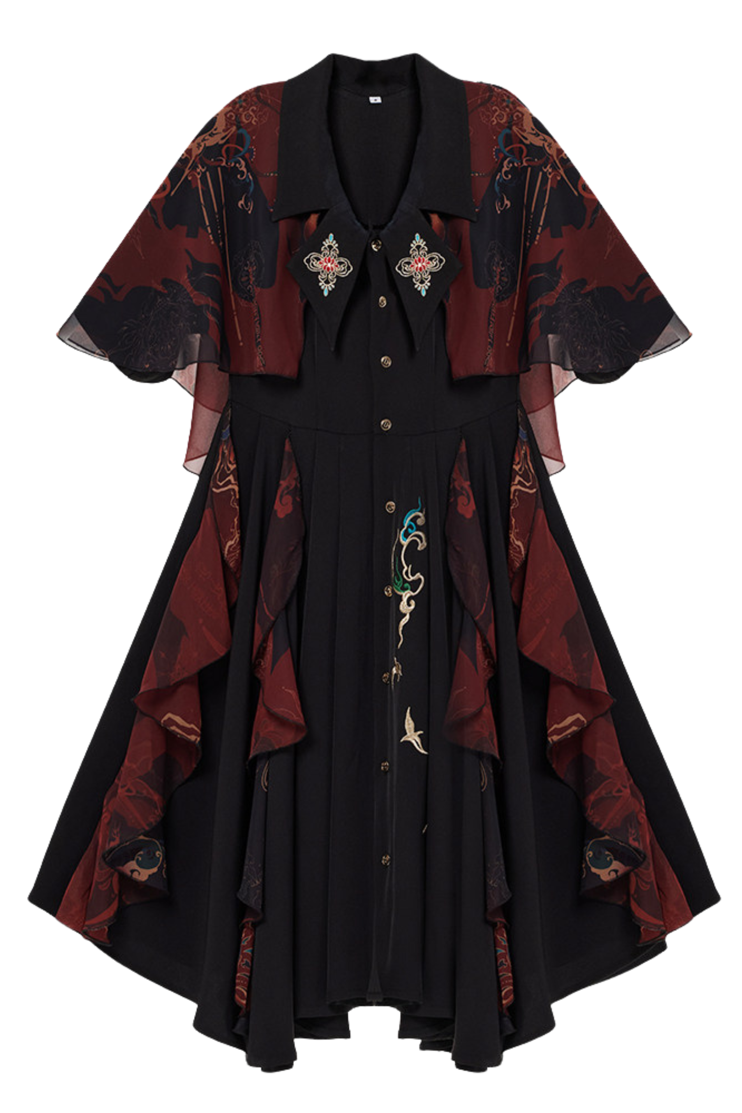 Chinese Embroidery Dress + Belt + Girdle
