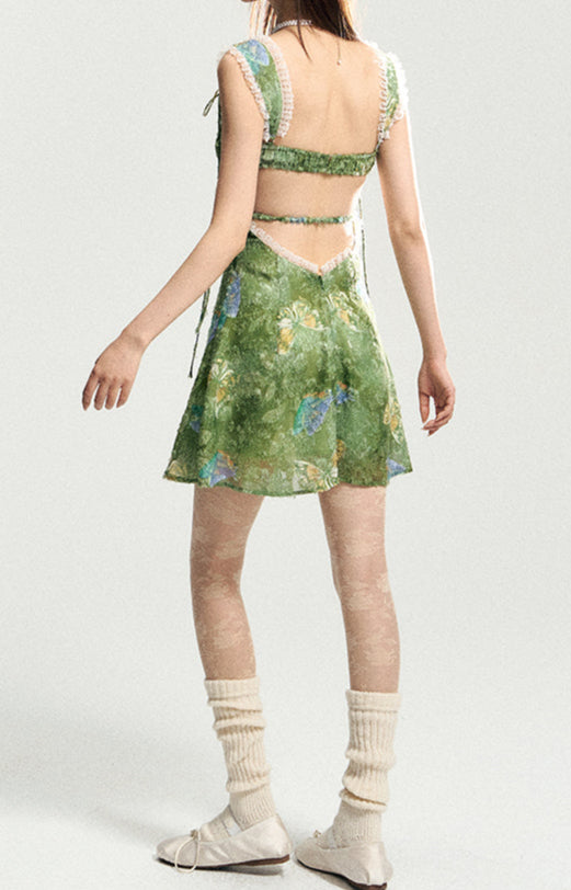 Fairy Grunge Lace Backless Dress