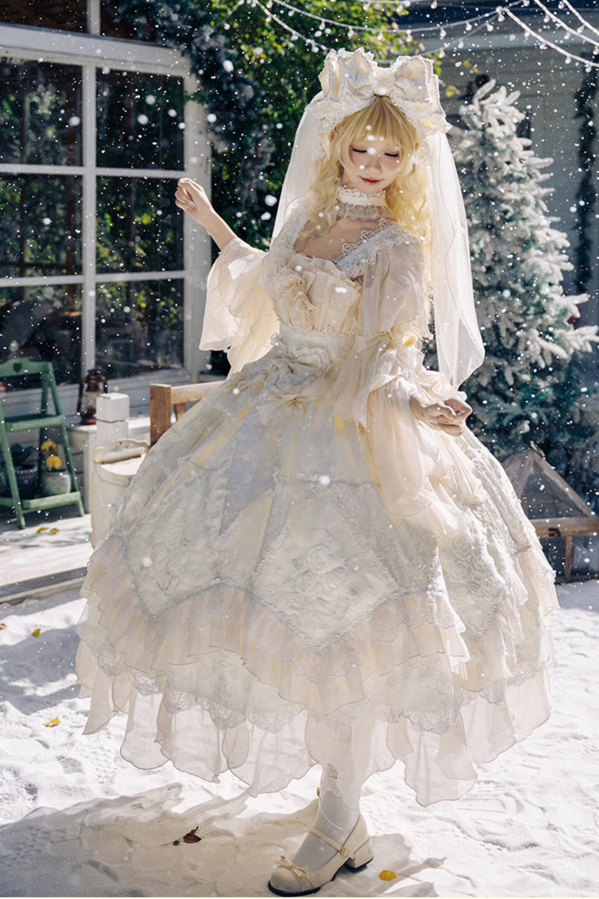 Fairy Princess Lolita Jumper Skirt + Hair Accessories + Sleeves