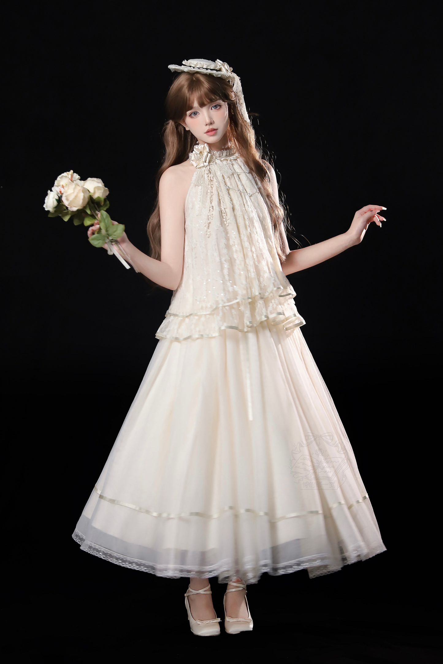[Pre-order] Retro Elegant Inner + Top + Skirt + Accessories