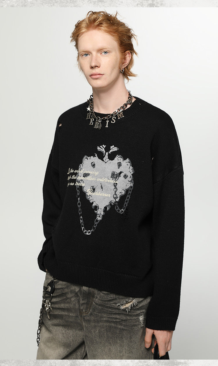 Fairy Grunge Love Loose Sweater