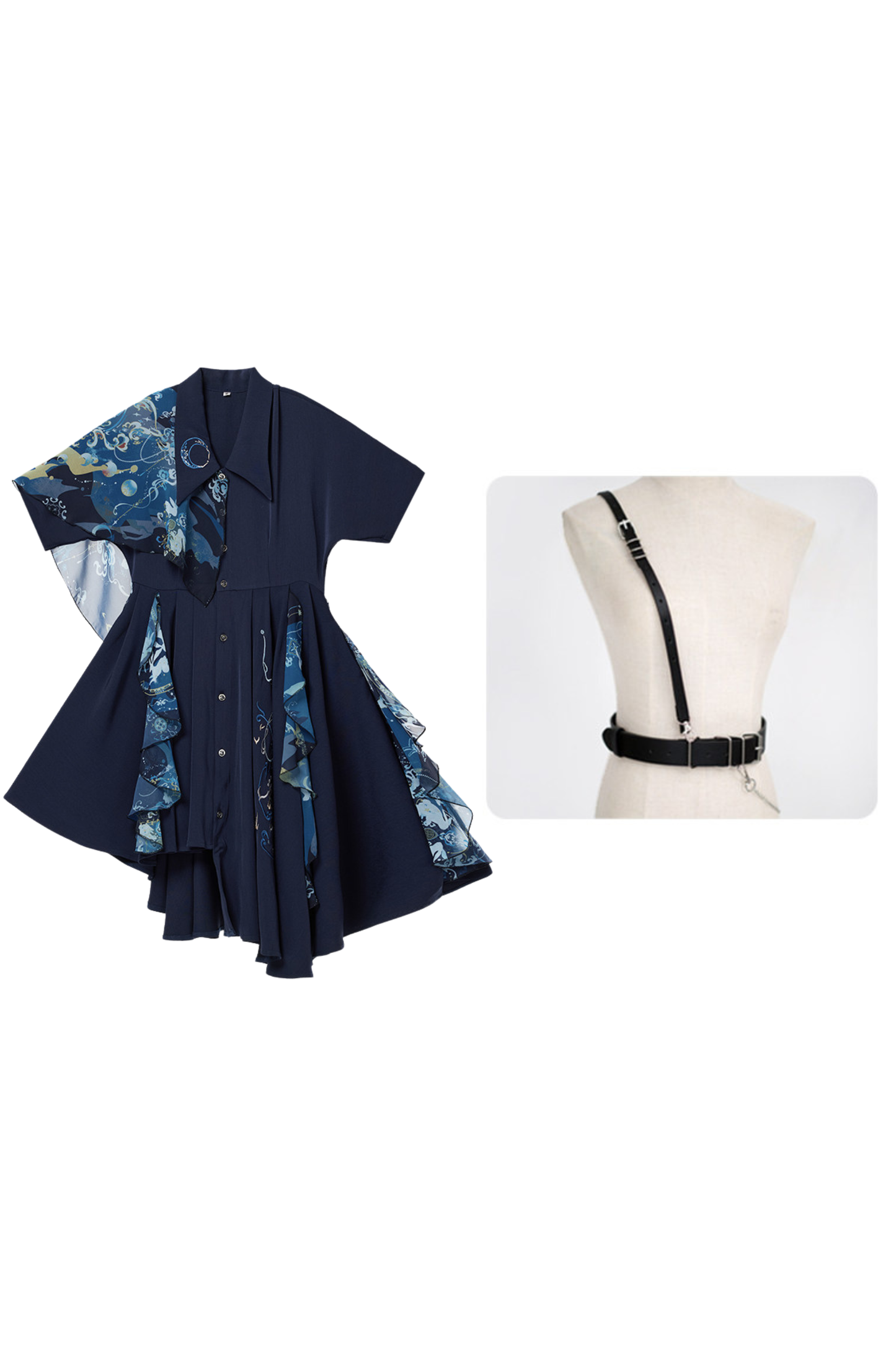Chinese Embroidery Dress + Belt + Girdle