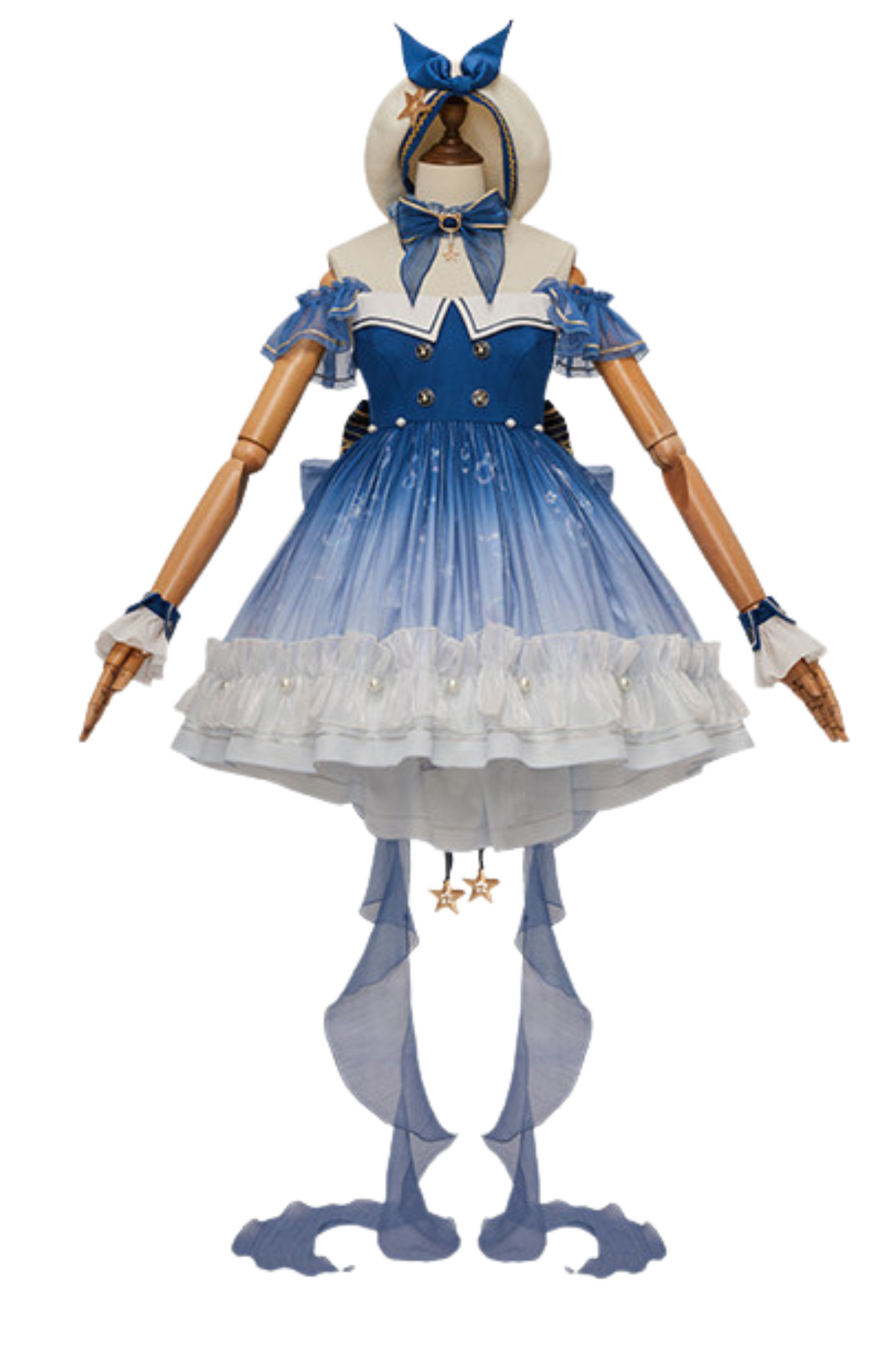 【Reservation Deadline February 28】Gradient Bubble Dress + Bunny Ear Pin + Sleeves + Hat