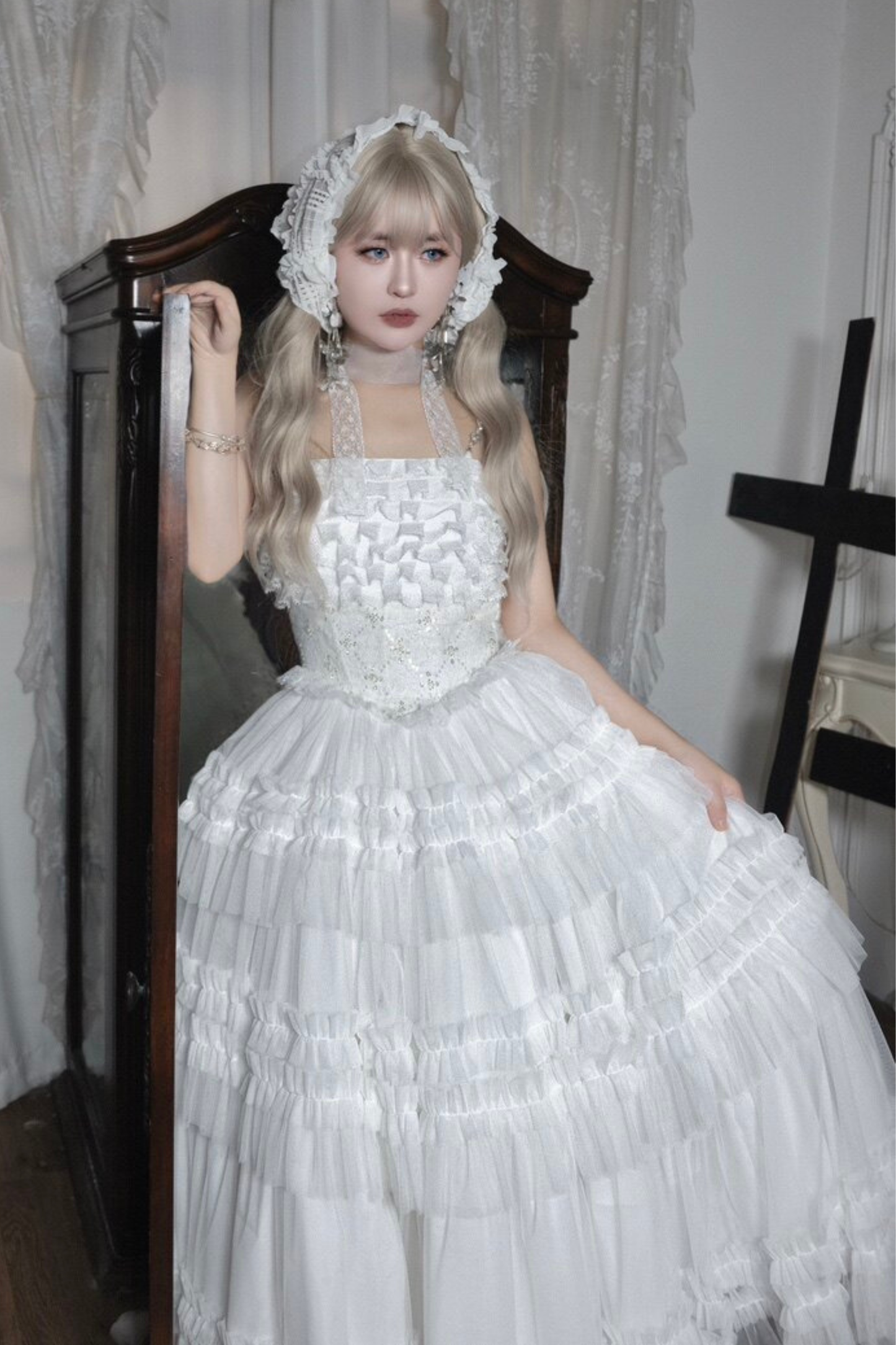 Lace Swan Lolita Camisole Dress