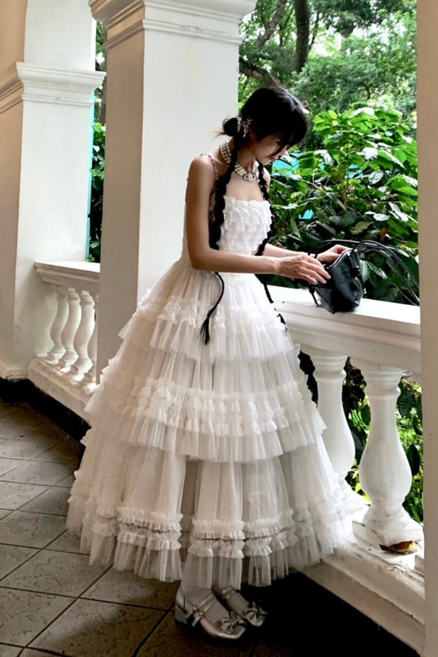 Lace Swan Lolita Camisole Dress