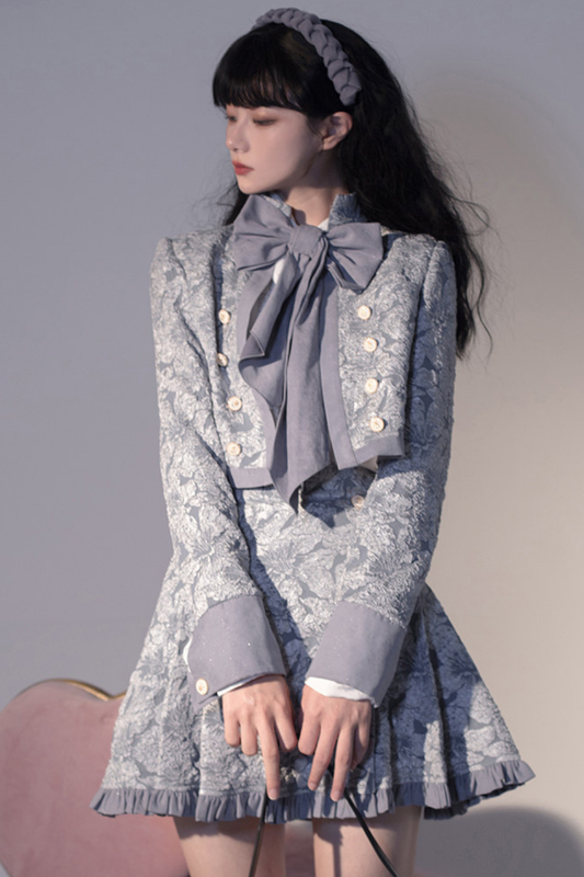 Golden Years Oil Painting Vest + Jacket + Skirt