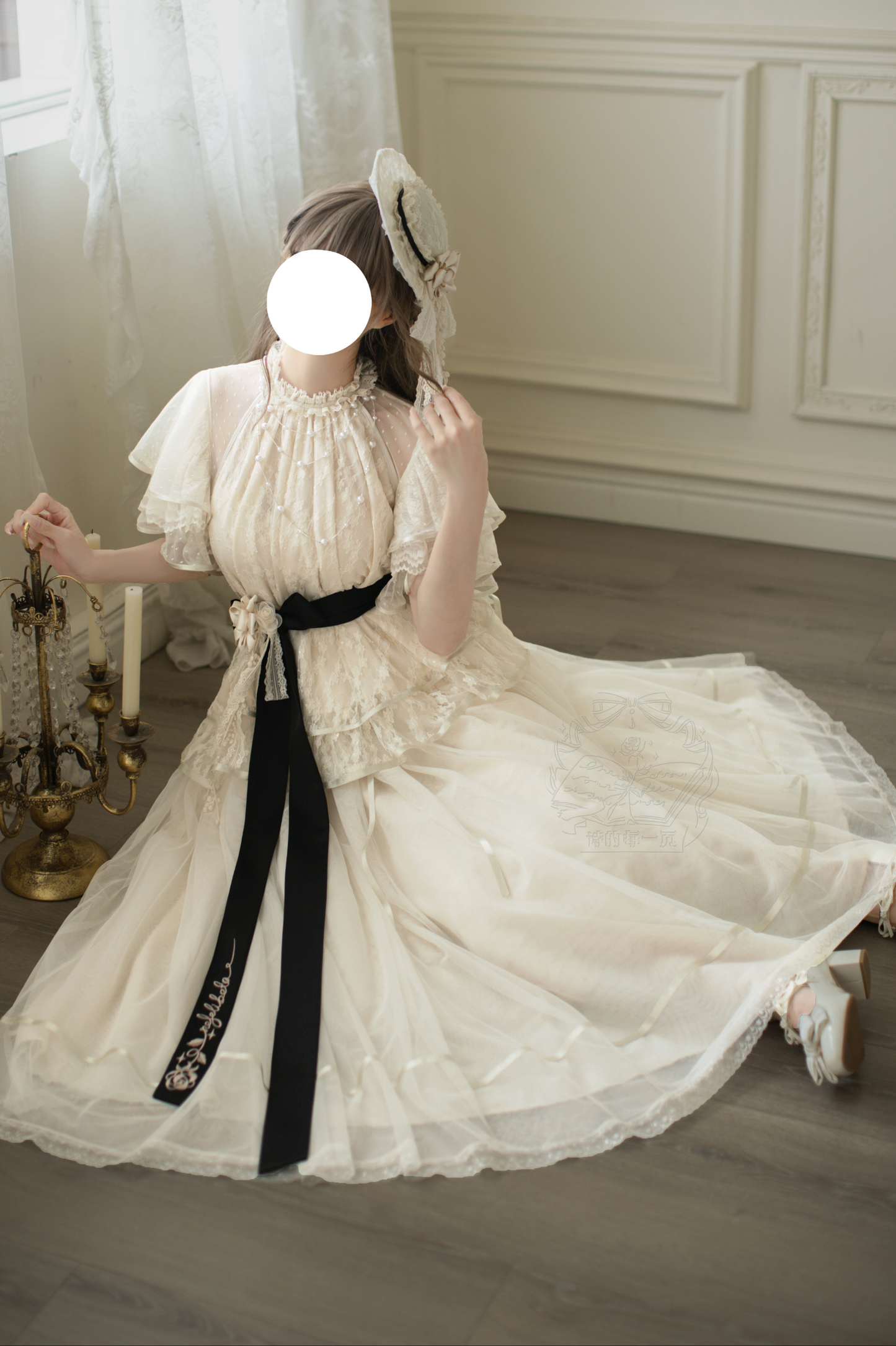 [Pre-order] Retro Elegant Inner + Top + Skirt + Accessories