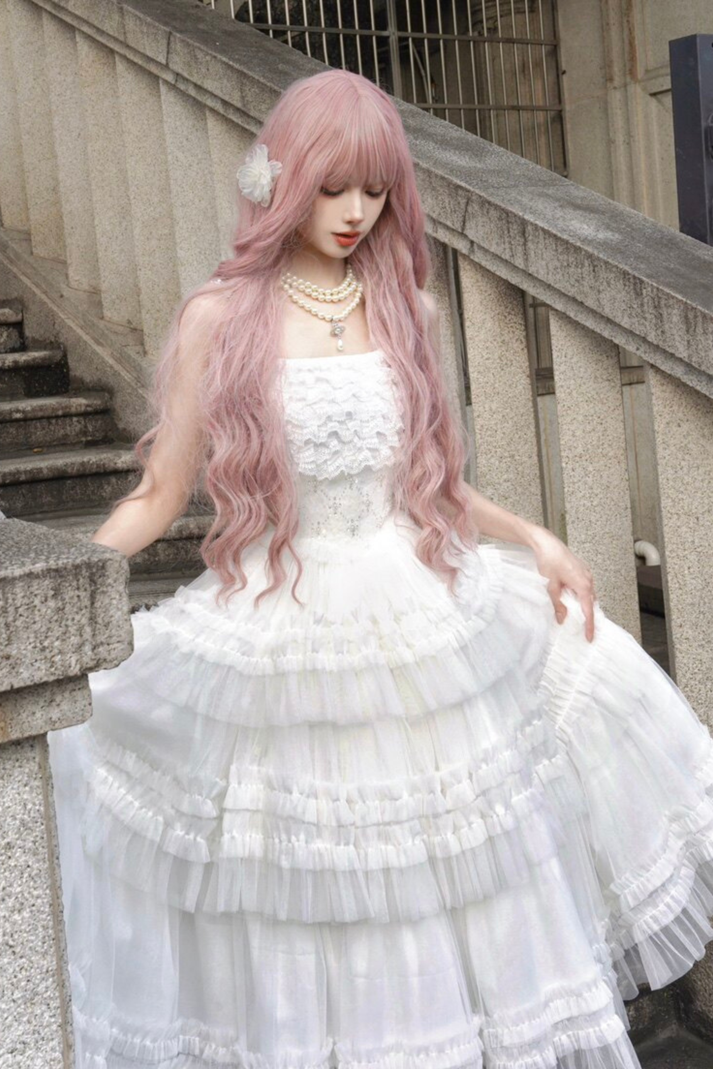 Lace Swan Lolita Camisole Dress