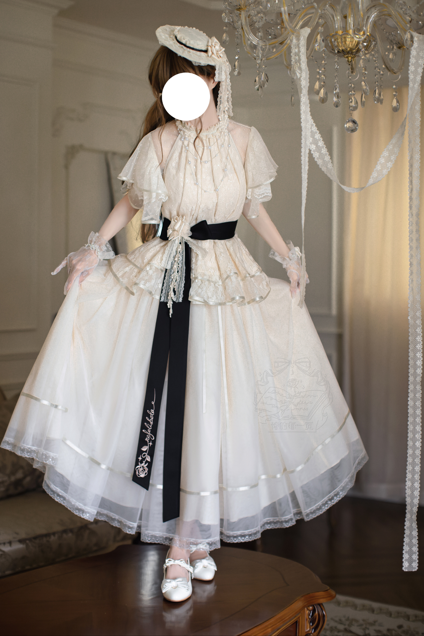 [Pre-order] Retro Elegant Inner + Top + Skirt + Accessories