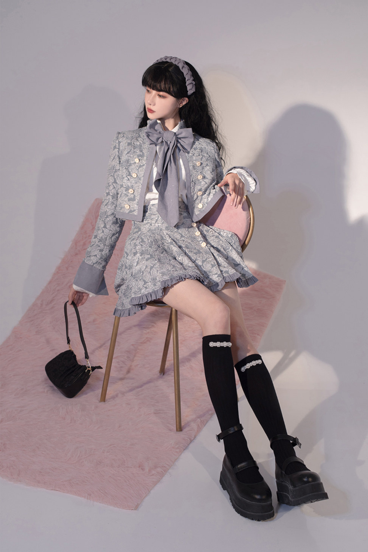 Golden Years Oil Painting Vest + Jacket + Skirt