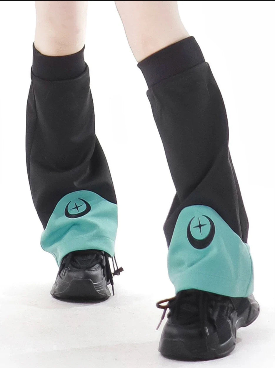 Sporty Cyber Subculture Complete Set Green onion black leg cover (one size)