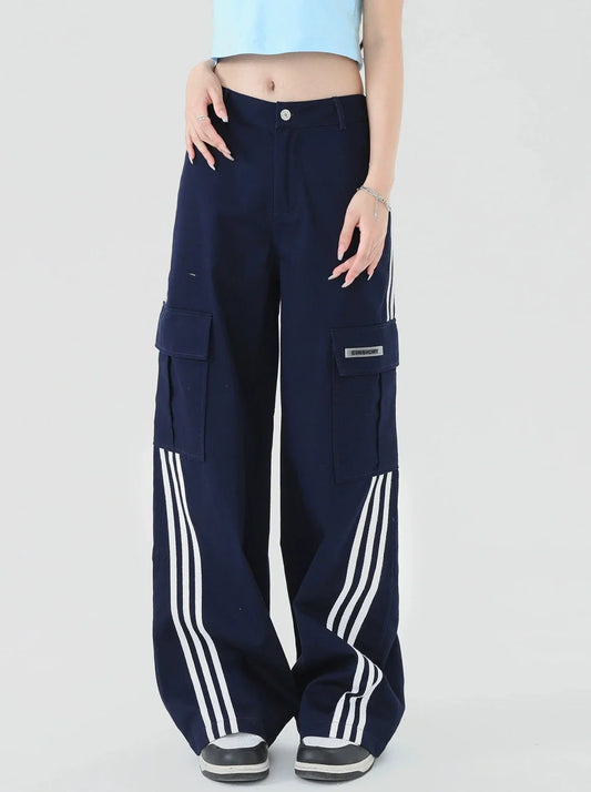 Border Style Straight Casual Pants