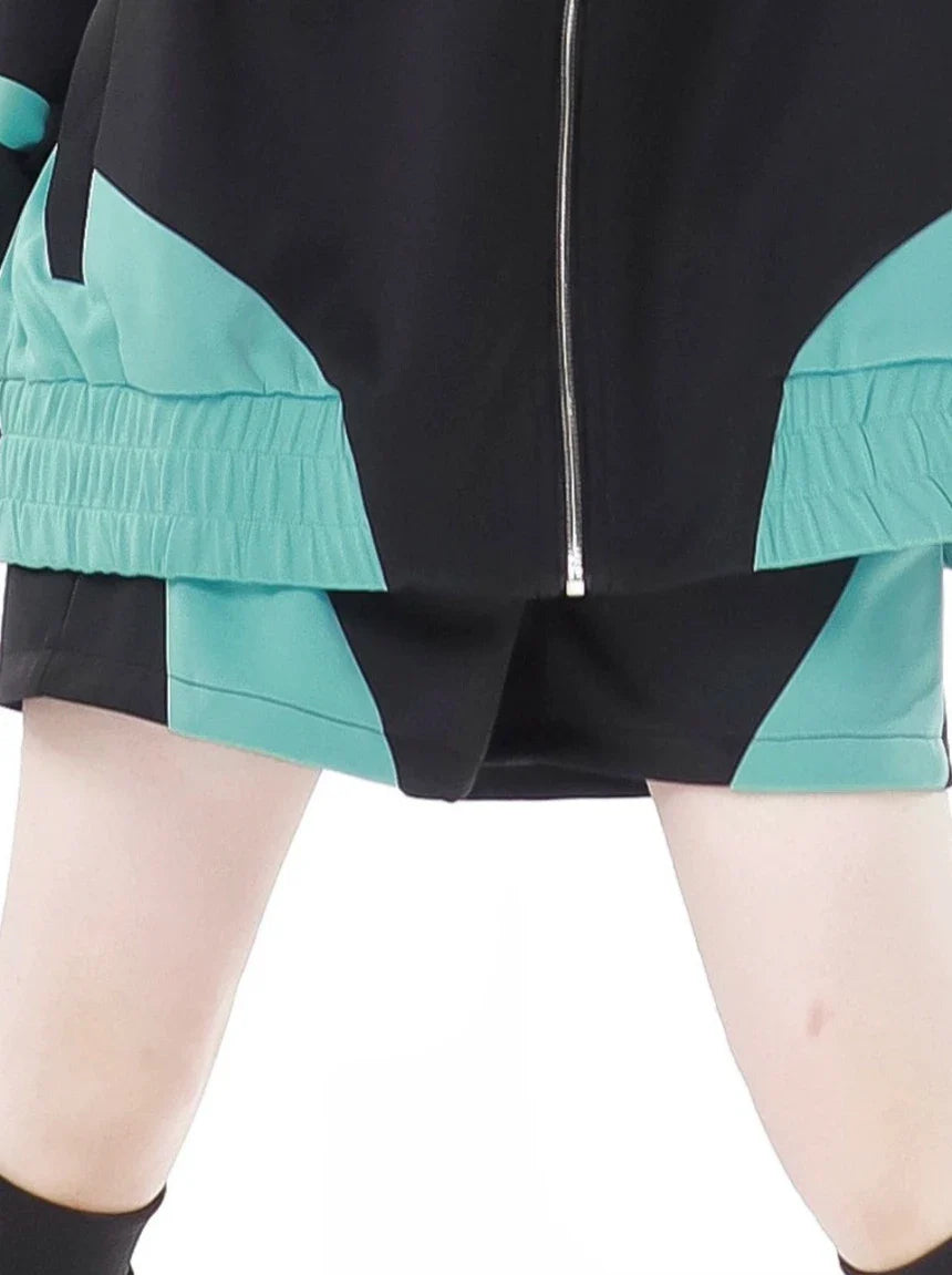 Sporty Cyber Subculture Complete Set Onion black shorts