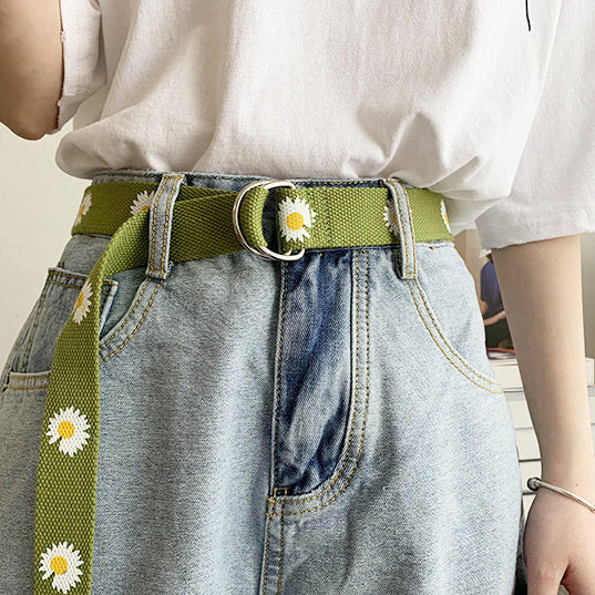2.0 Daisy Canvas Belt Standart Green