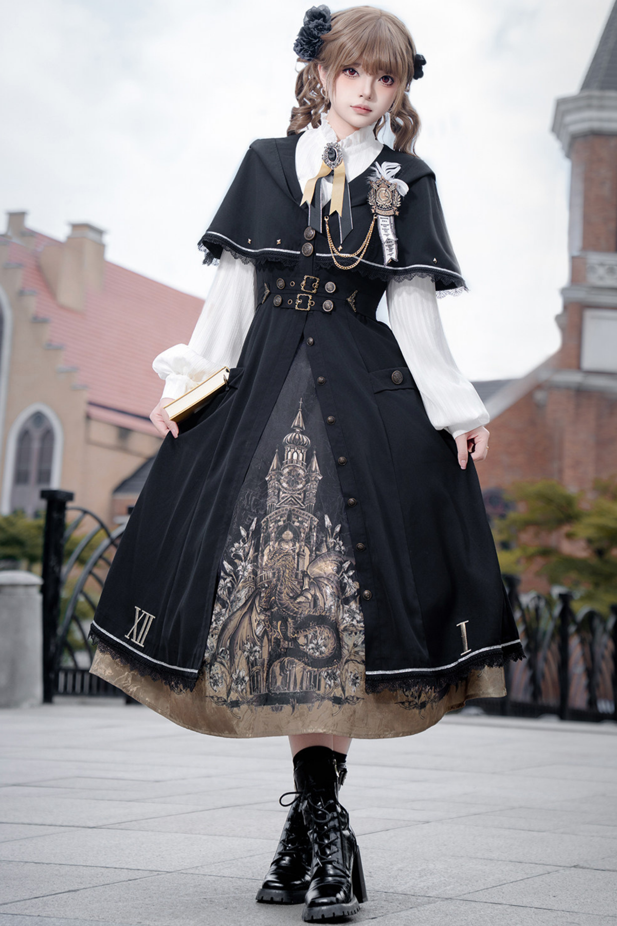 Dragon Lament Cape Dress