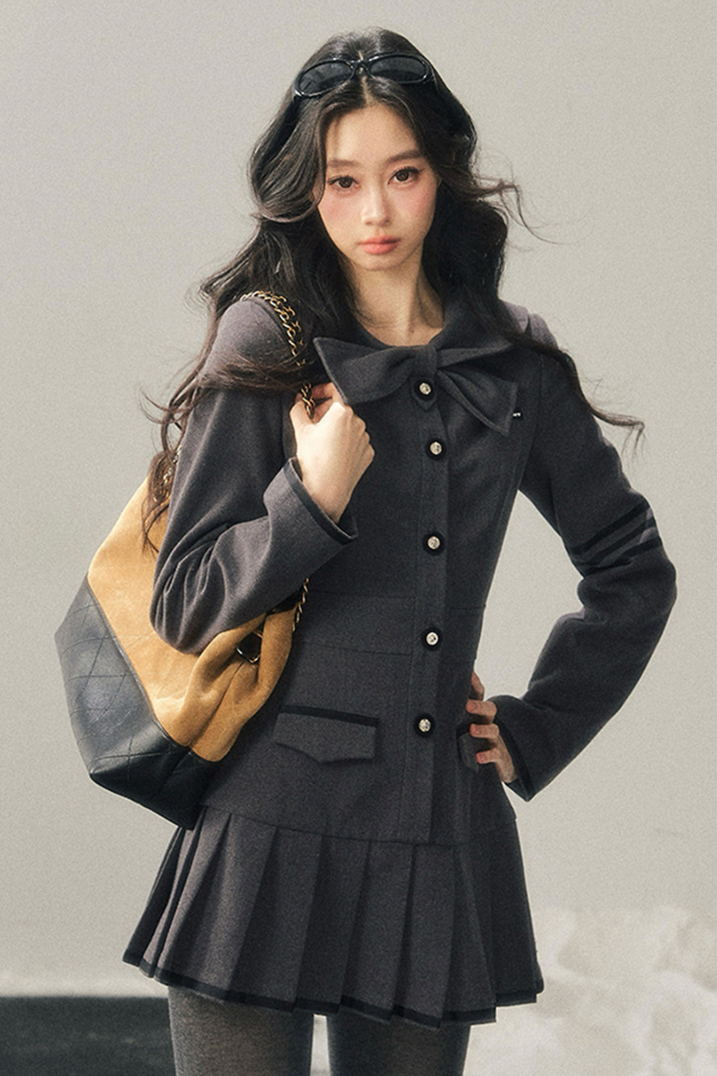 French Pleated College Dress