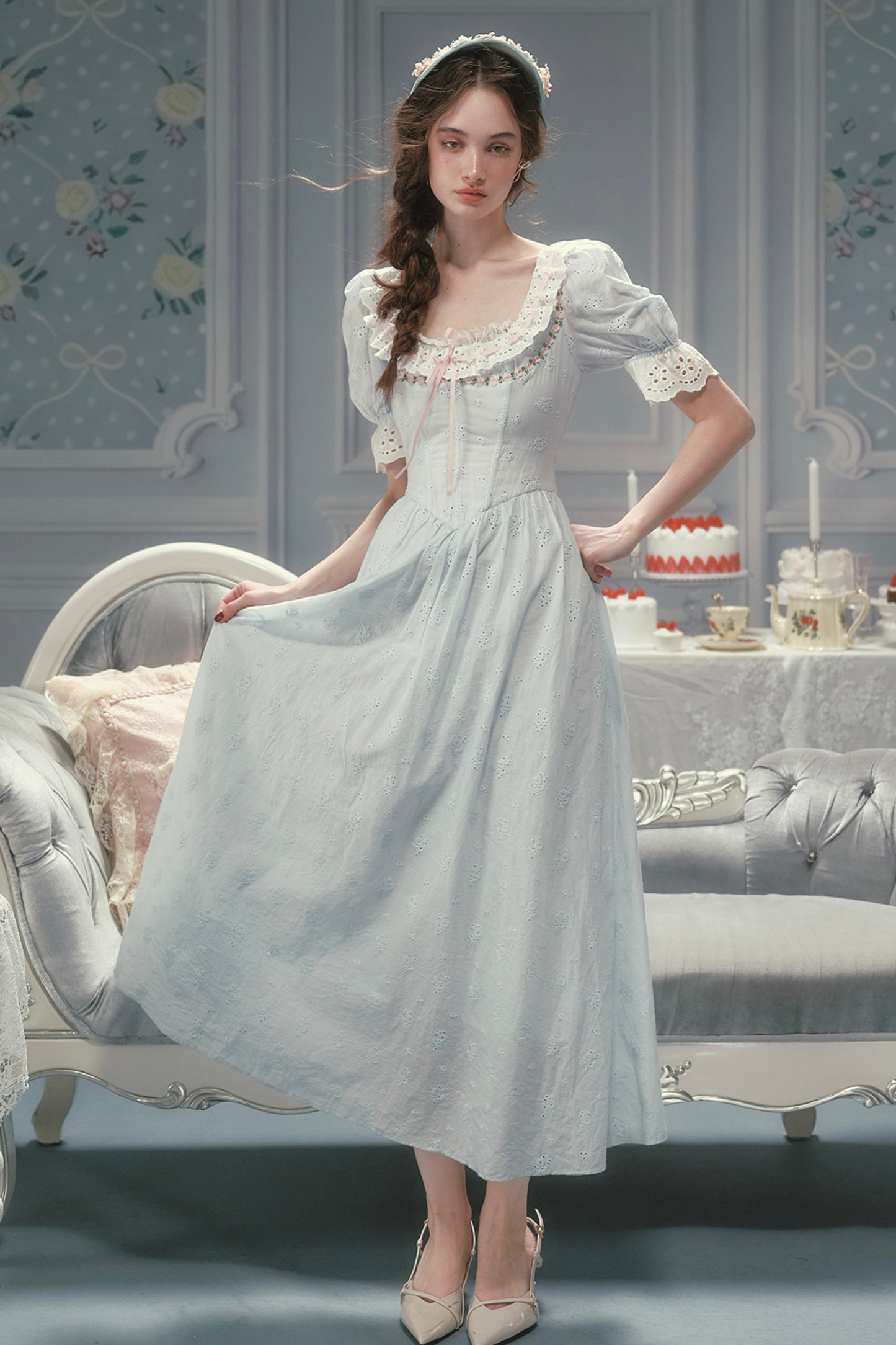 Élysée Cotton Fishbone Dress