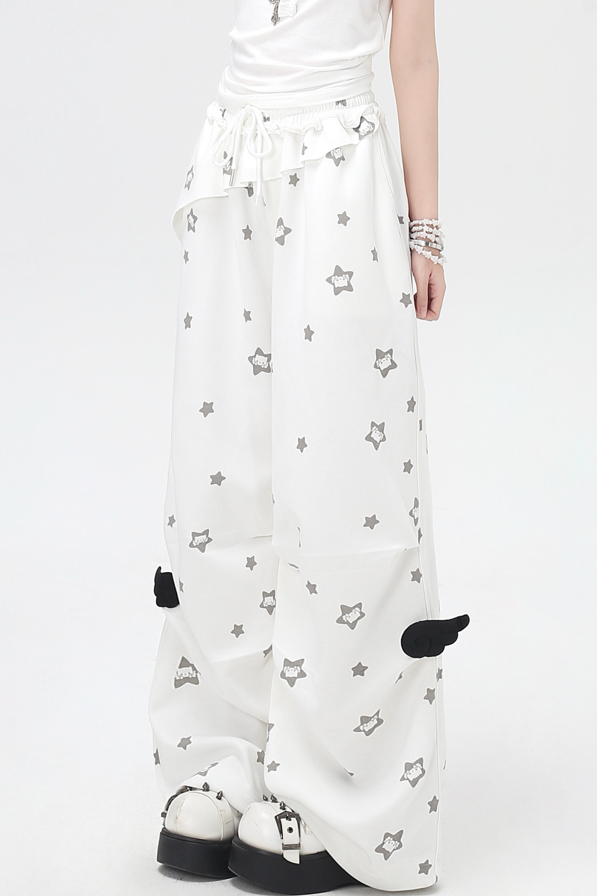 Star Print House Loose Casual Straight Sweatpants
