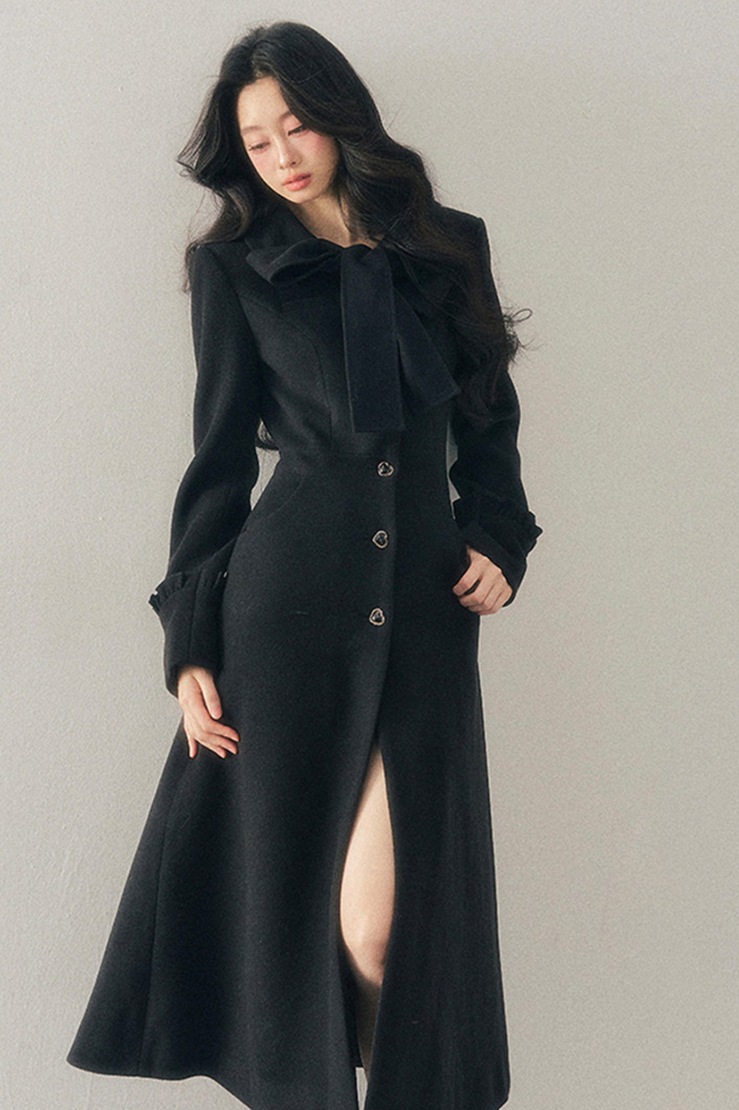 Hepburn Chic Long Coat