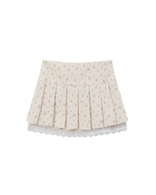 Load image into Gallery viewer, College Style Lace Mini Bow Pleated Skirt
