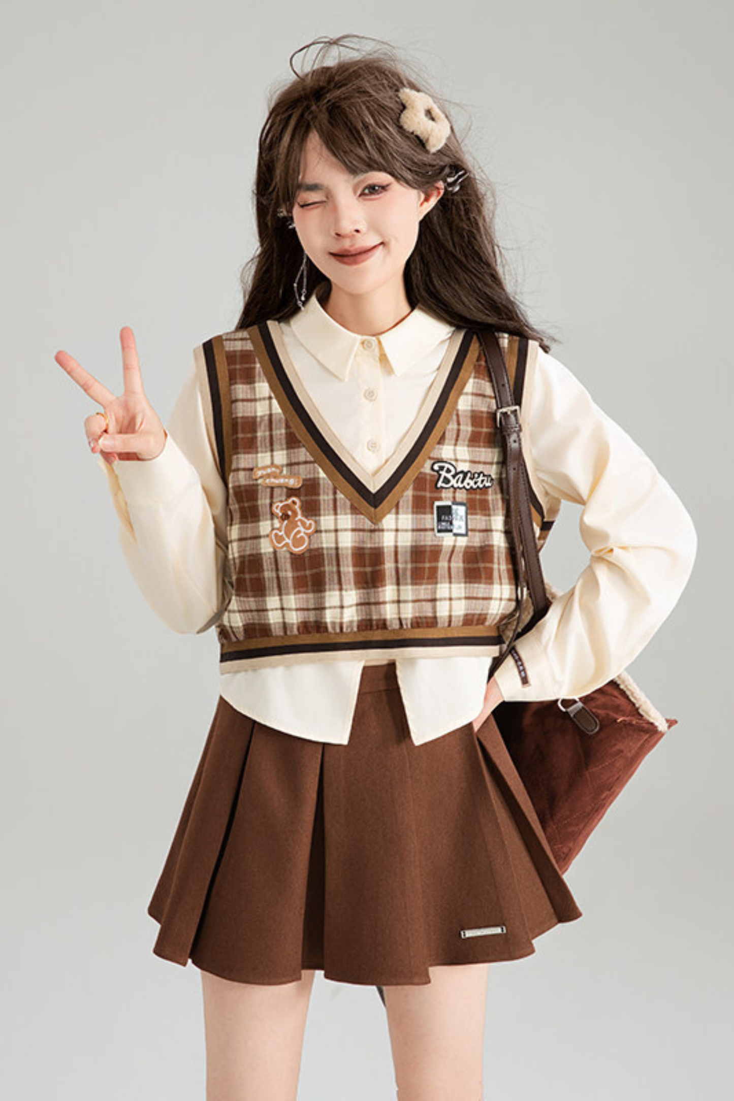 American Vintage Check Top + Skirt