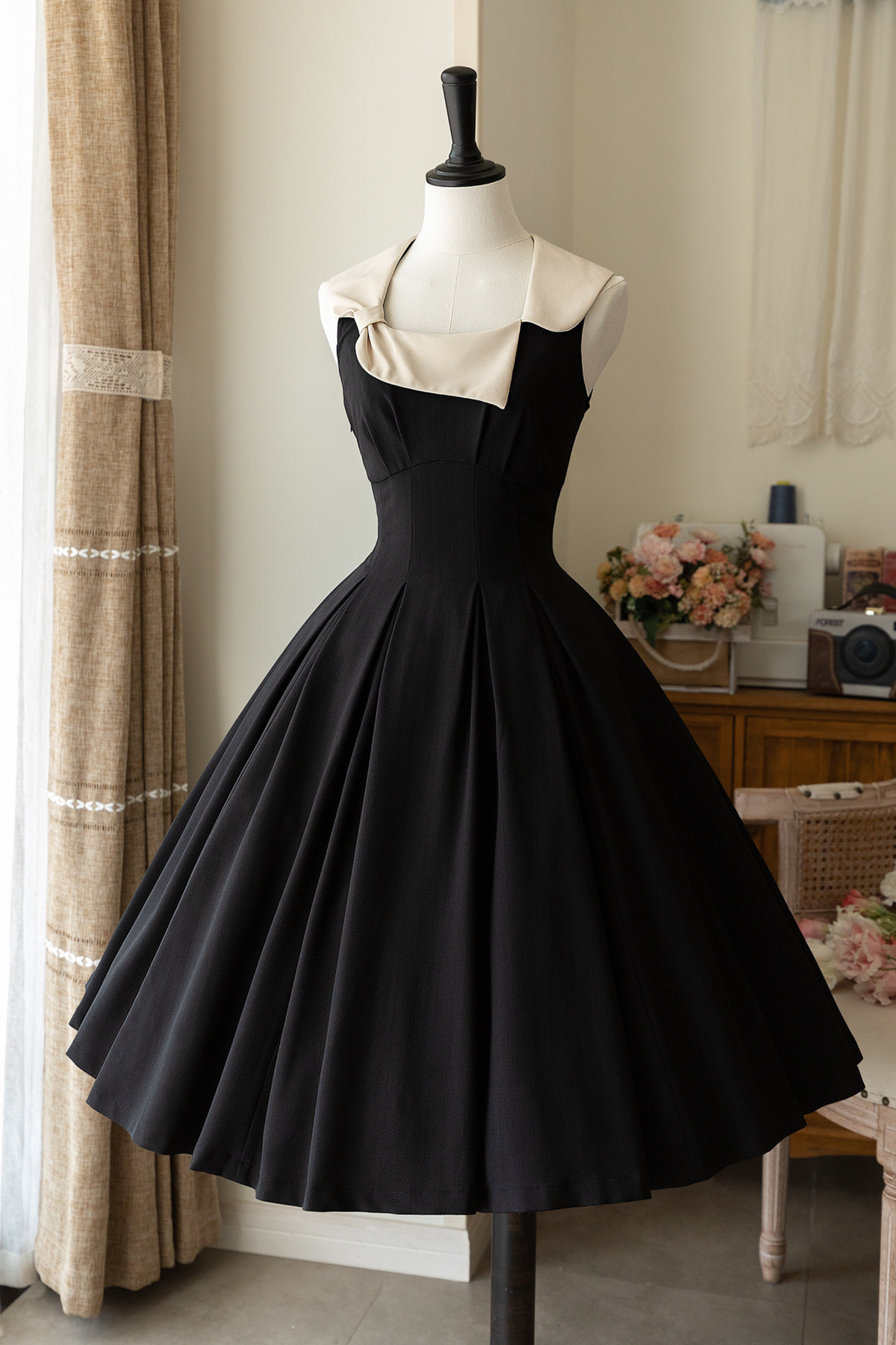 Elegant French Retro Flare Dress + Short Jacket
