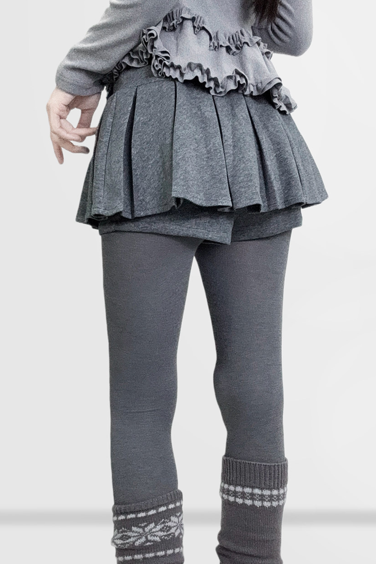 Pleated Skirt with Shorts