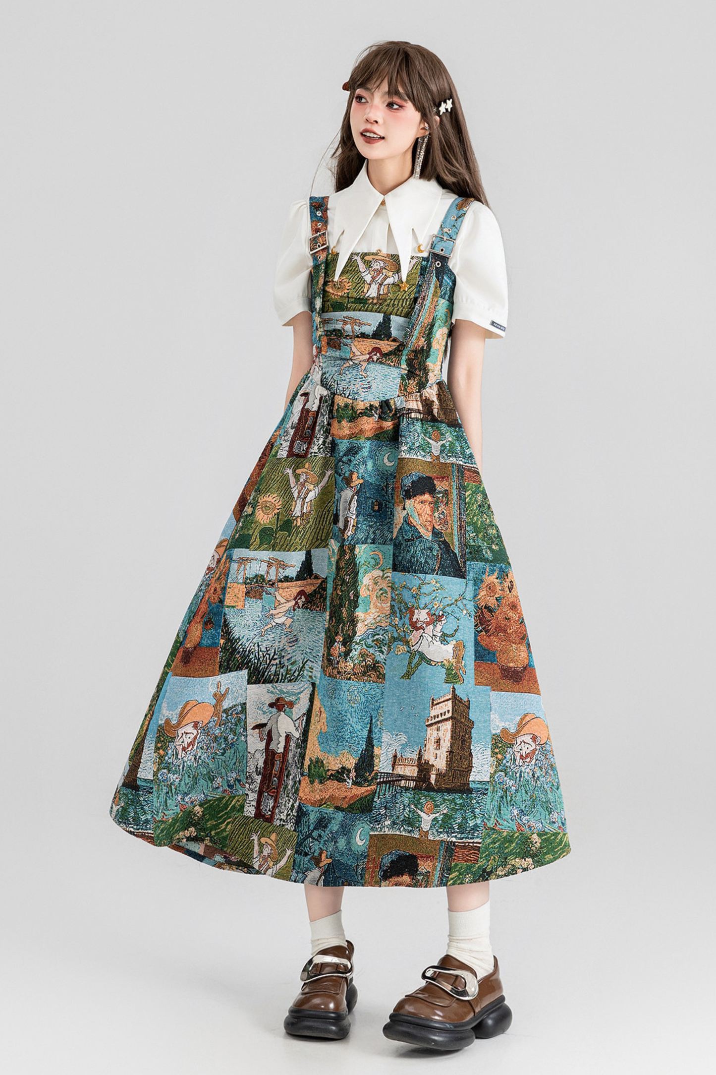 Jacquard Antique Painting Dress + Shirt