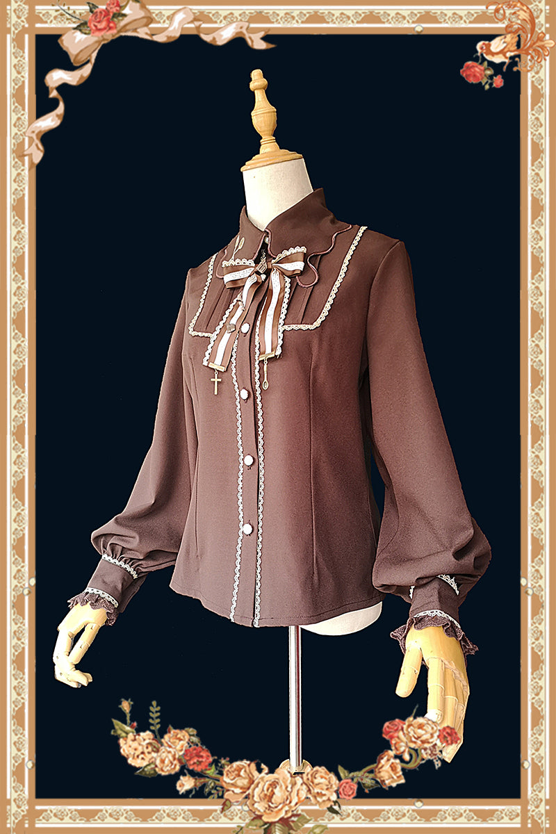 Elegant Embroidery Lapel Lolita Blouse
