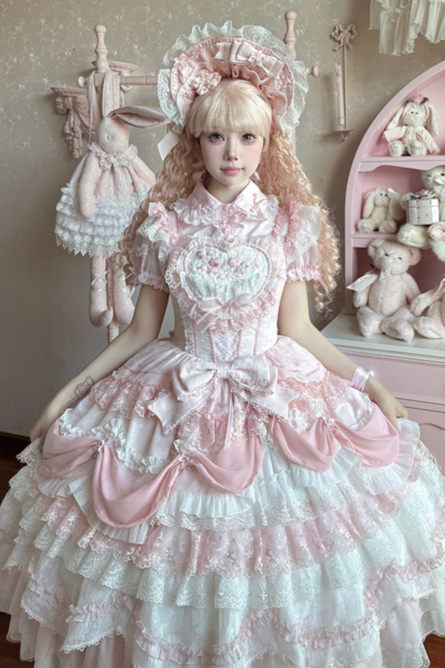 Pink Satin Sweetheart Dress
