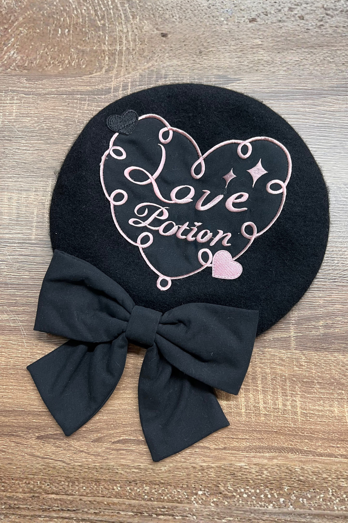 Check Sweet College Faux Two-Piece Dress + Beret Beret