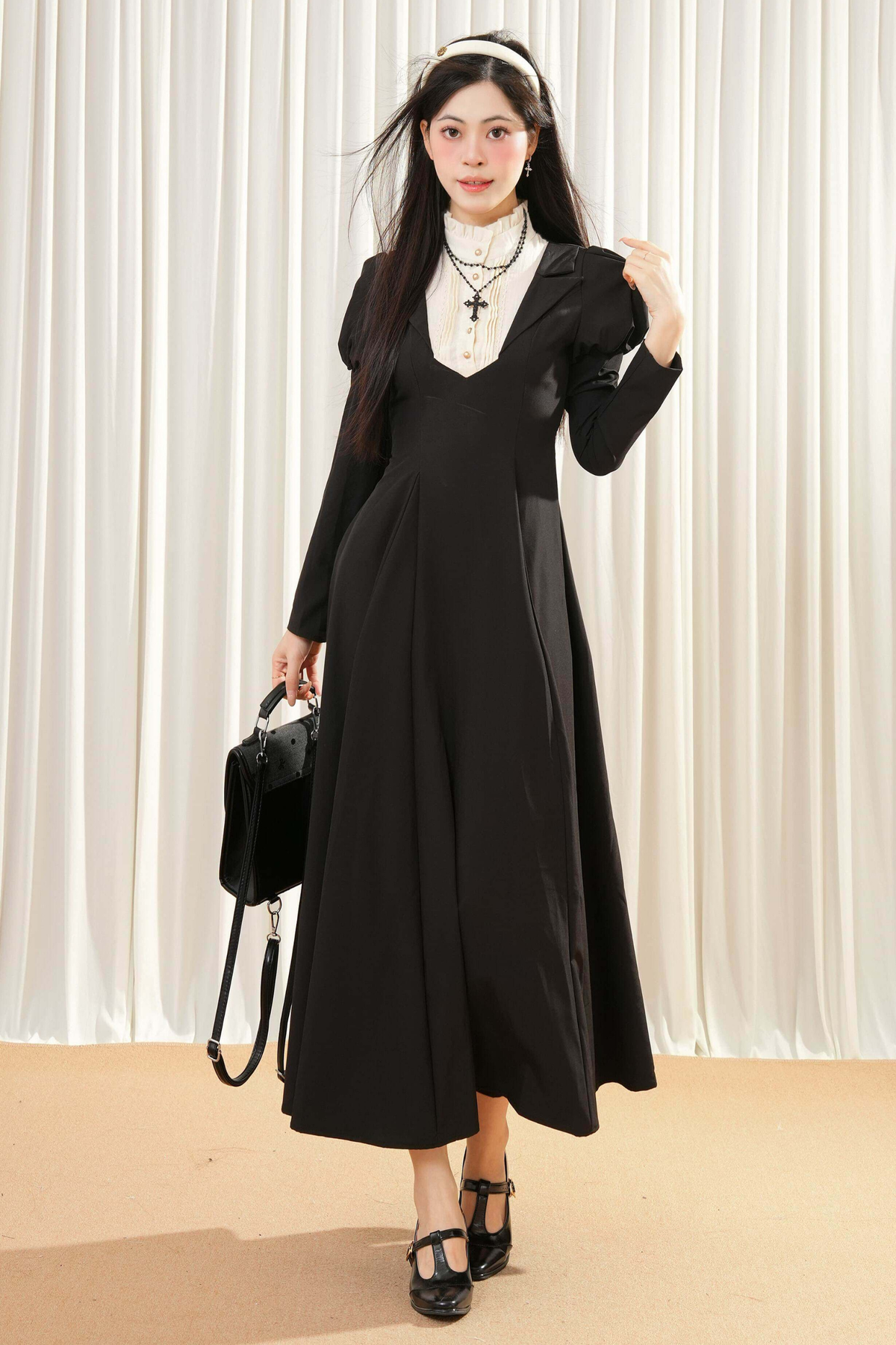 Lolita Nun Style Black Dress